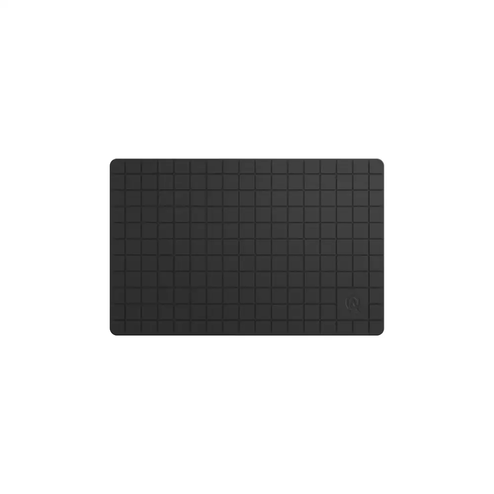 Aged & Ore silicone bar mat in black on a bar counter