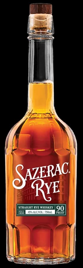 Bottle of Sazerac Rye straight rye whiskey, 90 proof